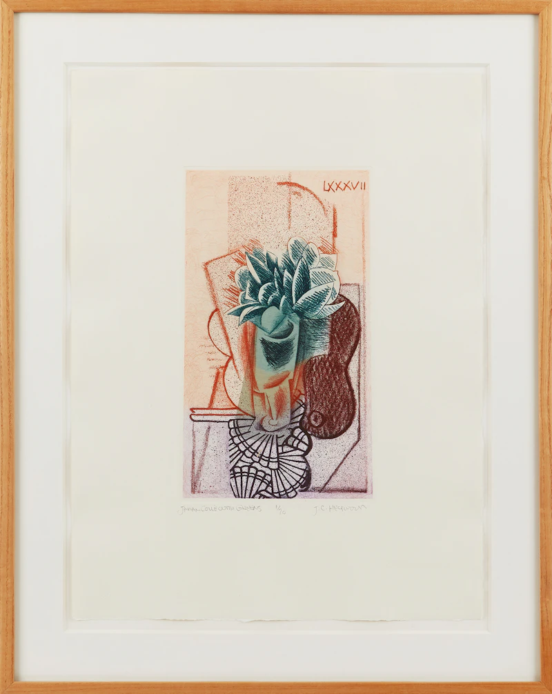 Carl Heywood, Japan Collé with Greens, etching with chine colle - view 2