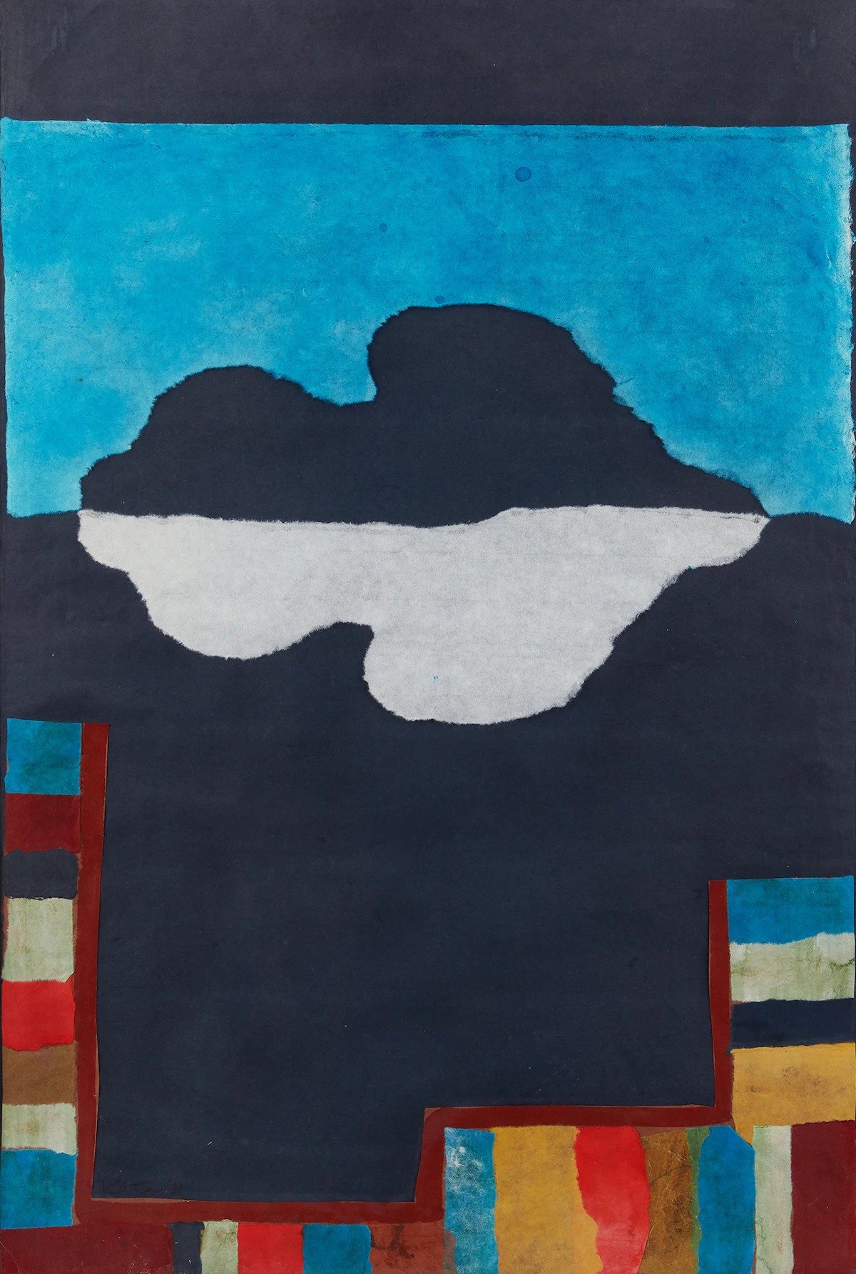 Nobuo Kubota, Untitled Abstraction, mixed media on paper