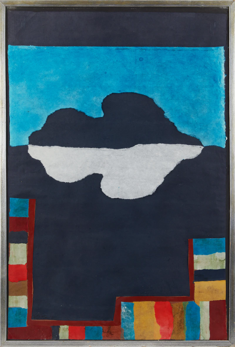 Nobuo Kubota, Untitled Abstraction, mixed media on paper - view 2