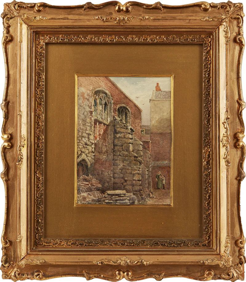 George Harlow White, Charter House; Exterior, Charter House; Angling in the Afternoon, three watercolours - view 5