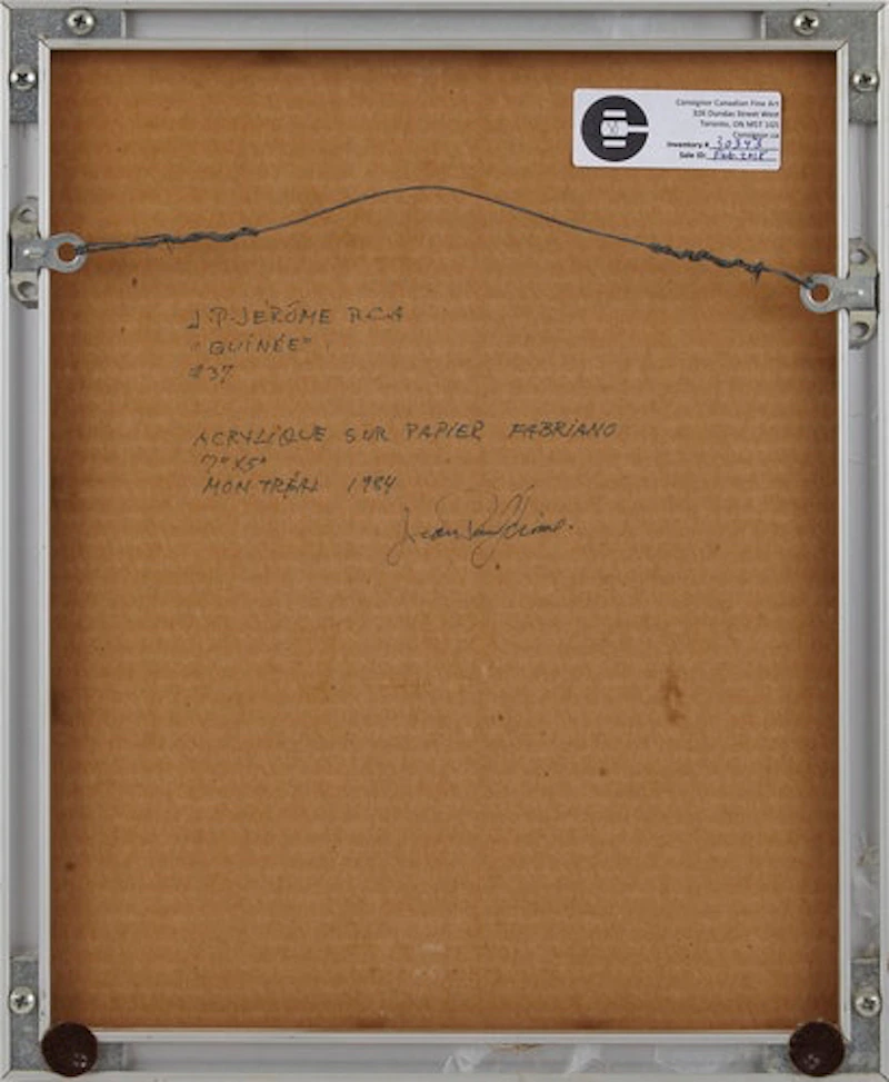 Jean-Paul Jérôme, Guinée #37, acrylic on card, 1984 - view 3