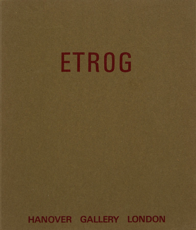 Hanover Gallery 1970 Exhibition Catalogue  by Sorel Etrog