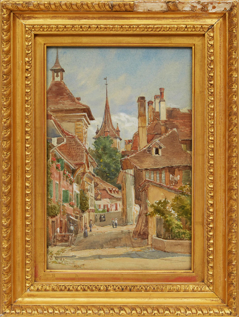 Charles Jones Way, Morat, watercolour, 1913 - view 2