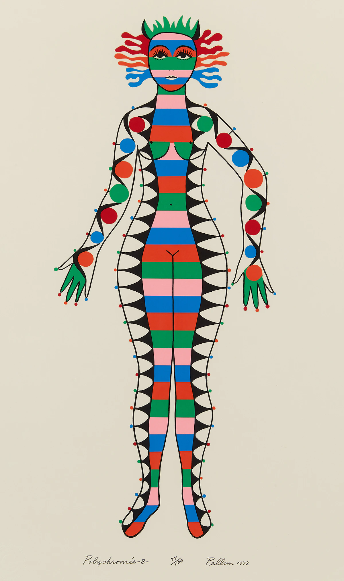 Alfred Pellan, Polychromée B, colour silkscreen, 1972