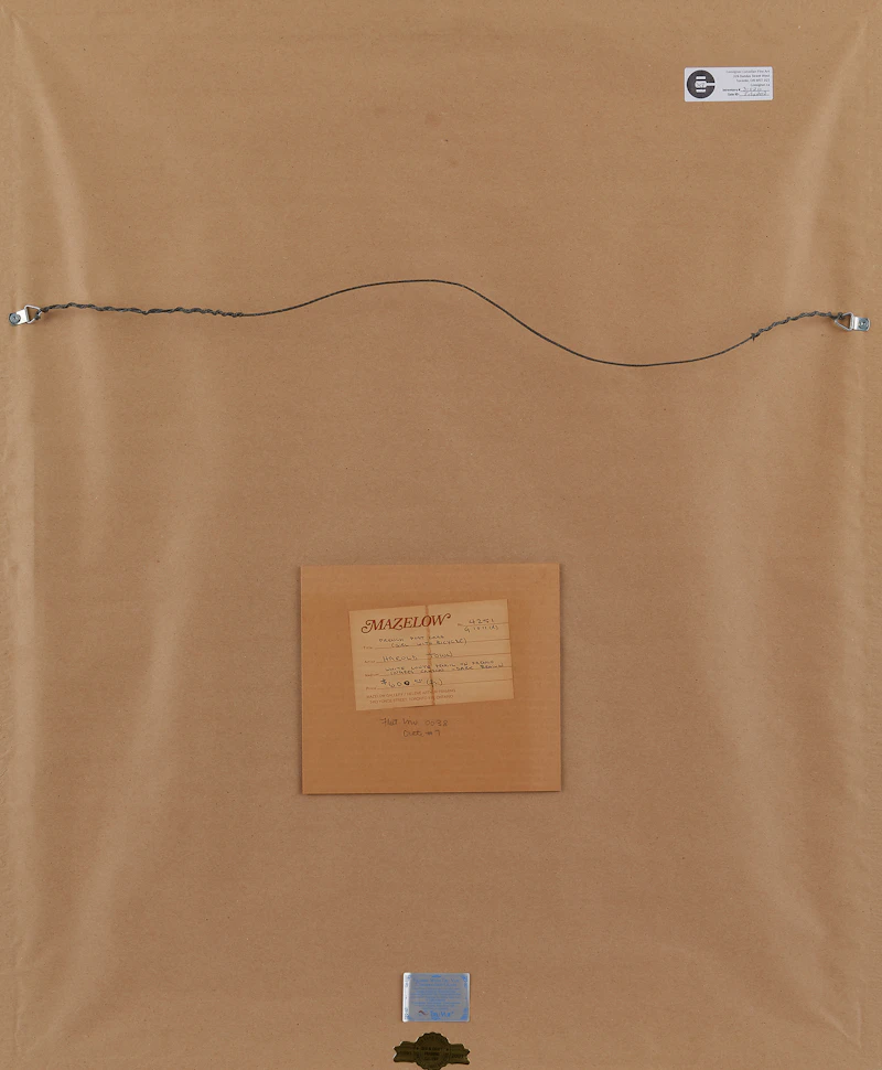 Harold Barling Town, French Post Card (Girl with Bicycle), white conte pencil on paper, 1971 - view 1
