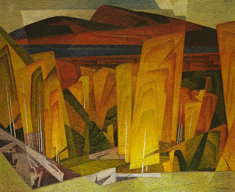 Alfred Joseph Casson, Poplar Grove; Village in Winter; Sunlit Hill