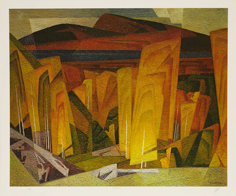 Alfred Joseph Casson, Poplar Grove; Village in Winter; Sunlit Hill, three colour serigraphs - view 2