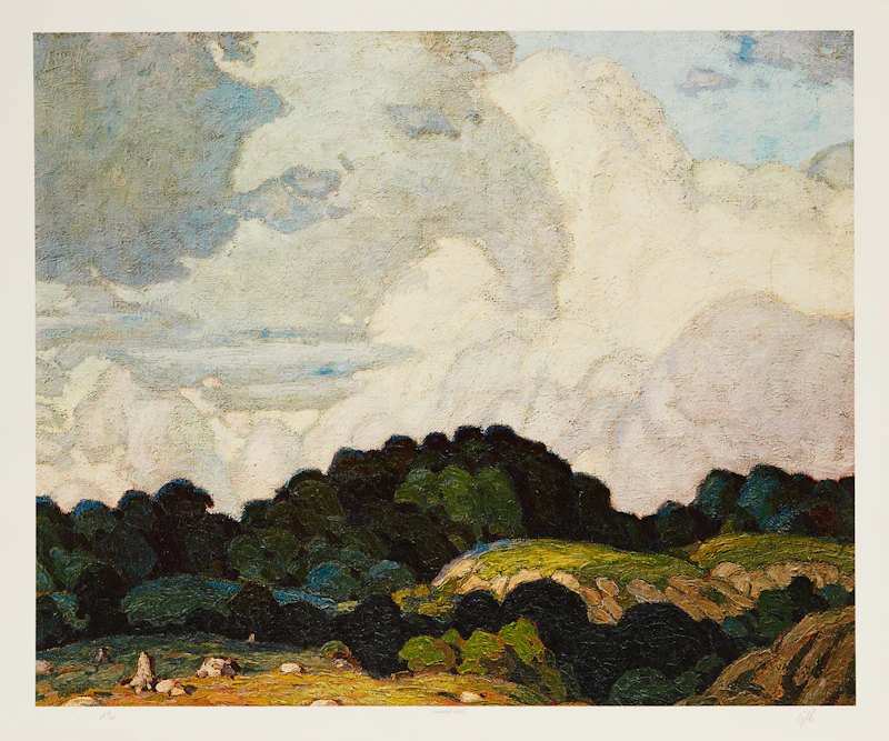 Alfred Joseph Casson, Poplar Grove; Village in Winter; Sunlit Hill, three colour serigraphs - view 6