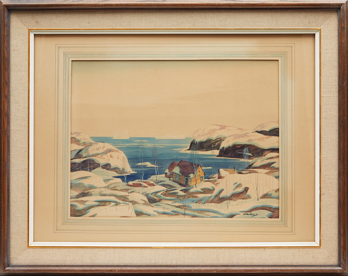 Graham Noble Norwell, Cottage on the Shore, watercolour
