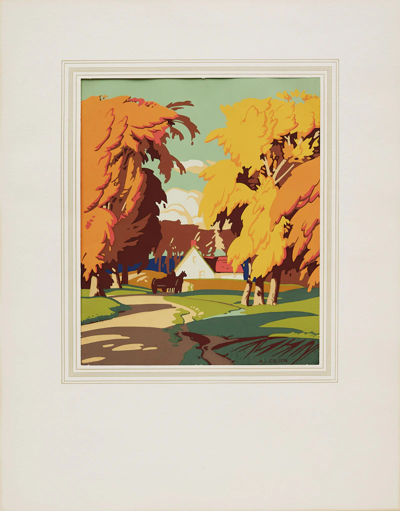 Alfred Joseph Casson, Autumn Landscape, colour silkscreen - view 2