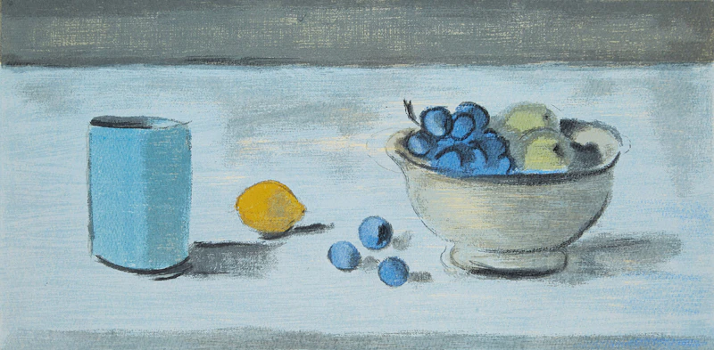 Still-life with Cup, Fruit Bowl, and Lemon by Stanley Morel Cosgrove