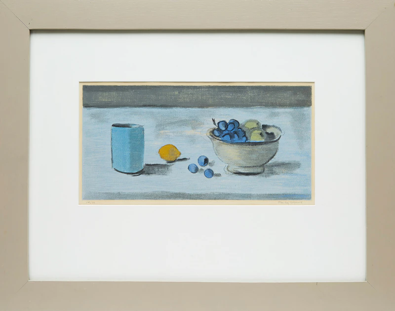 Stanley Morel Cosgrove, Still-life with Cup, Fruit Bowl, and Lemon, colour lithograph - view 2