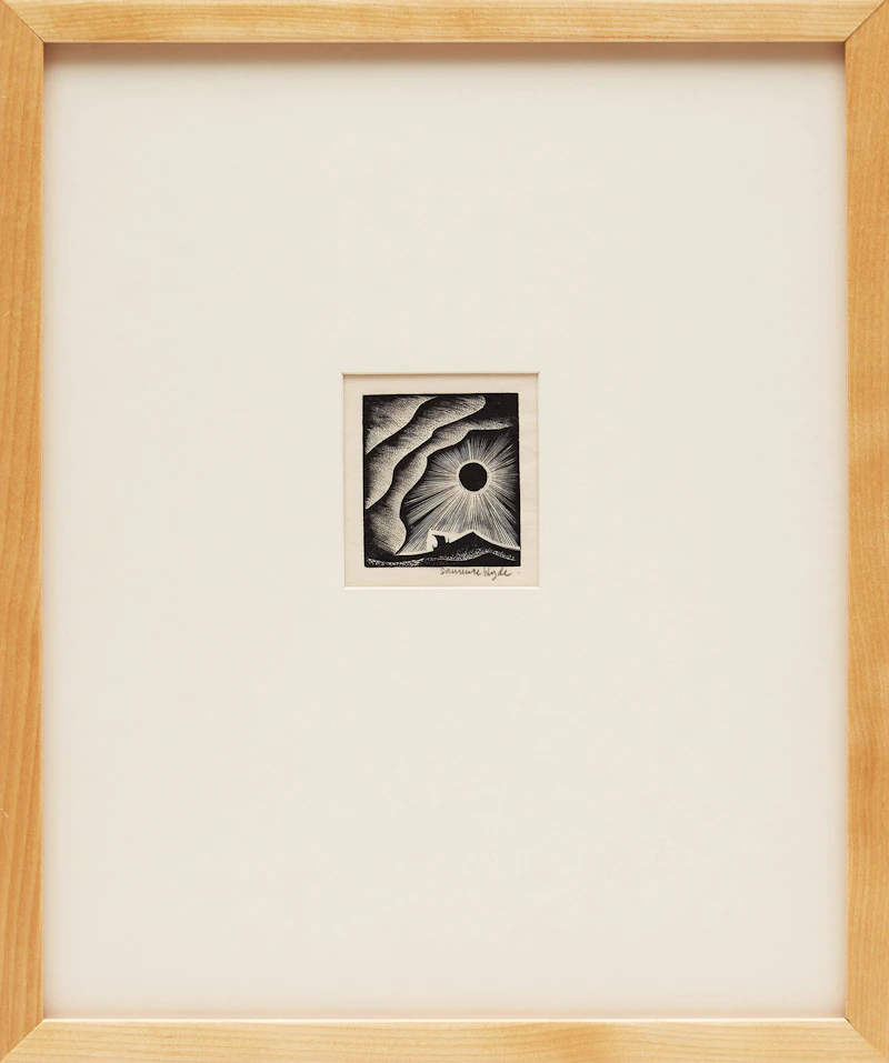 Laurence Evelyn Hyde, Sun, Cloud and Ship, wood engraving - view 2