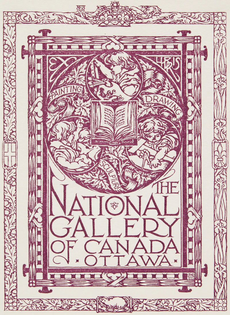Alfred Harold Howard, Ex Libris - National Gallery of Canada, colour wood engraving - view 1