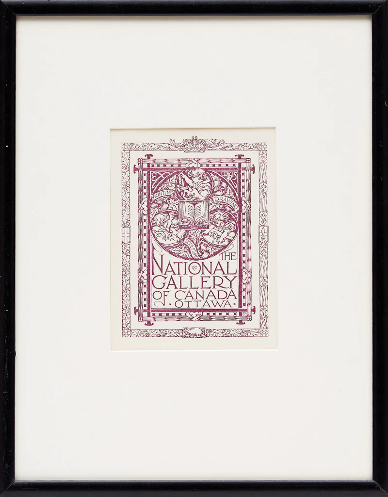 Alfred Harold Howard, Ex Libris - National Gallery of Canada, colour wood engraving - view 2