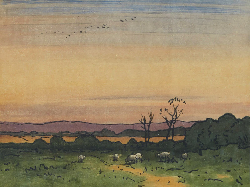 Elizabeth Christie Austen Brown, Grazing Sheep