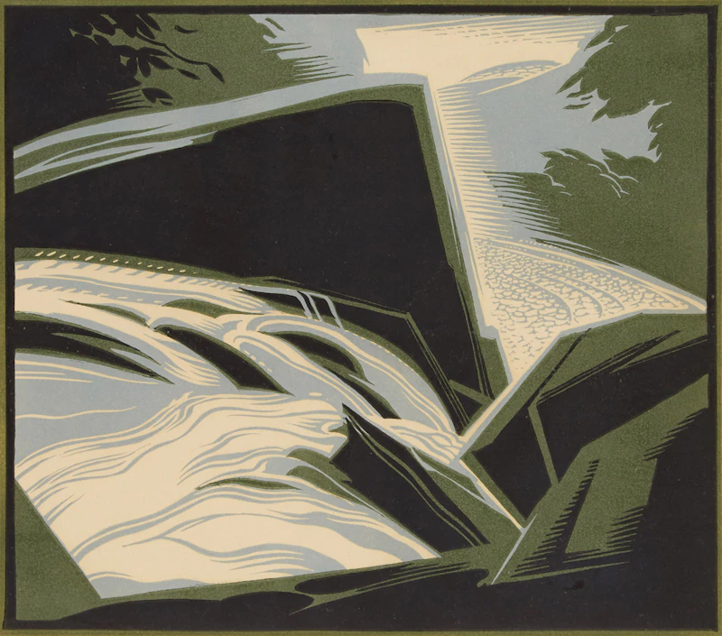 Untitled (Waterfall Landscape) by Lawrence Arthur Colley Panton