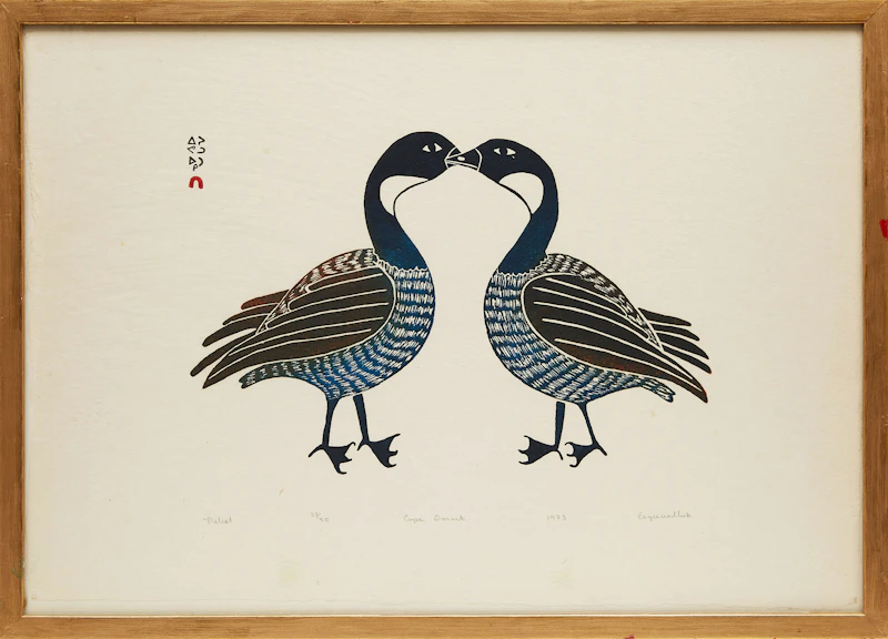 Eegyvudluk Pootoogook, Neleet, stonecut, 1973 - view 2