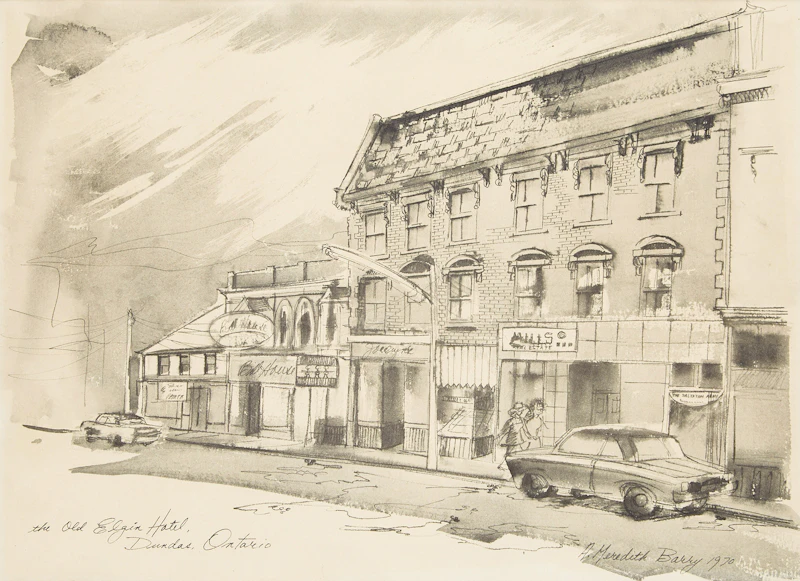 Anne Meredith Barry, Faculty of Music, University of Toronto, Bloor Street, Toronto; The Old Elgin Hotel, Dundas, Ontario; Brantford, Ontario, three photolithographs - view 4