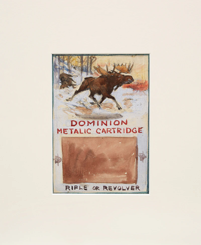 Arthur Henry Hider, An Unexpected Meeting; Dominion Metalic Cartridge; Winter Landscape with Stagecoach, 3 watercolours - view 4