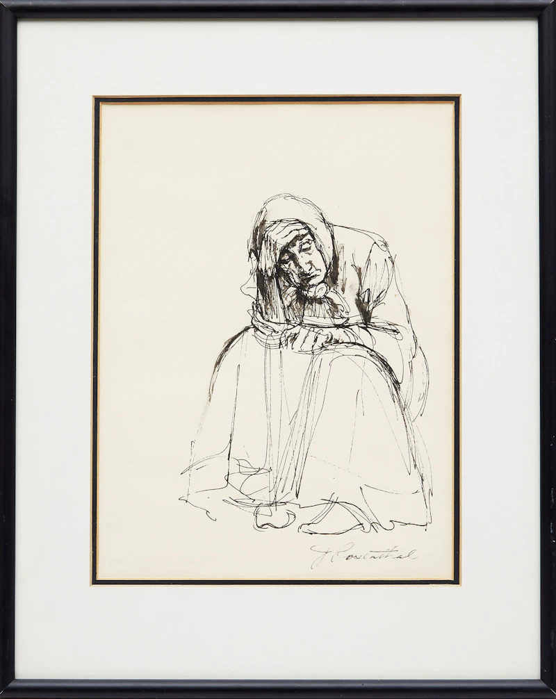 Joe Rosenthal, Seated Woman, pen and ink - view 2