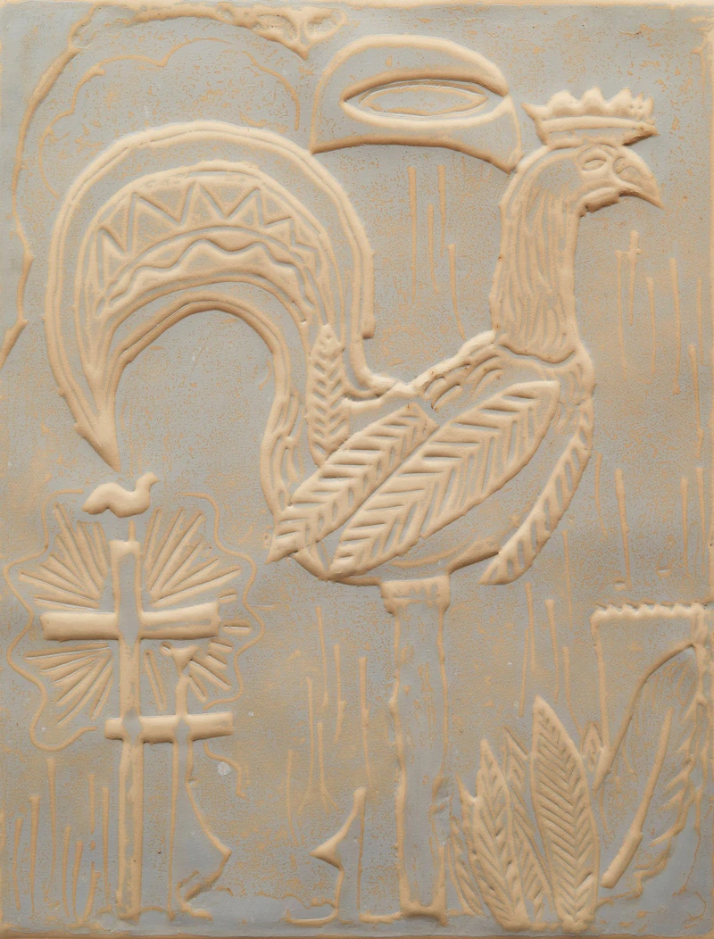André Charles Biéler, Coq du matin, relief print - view 1