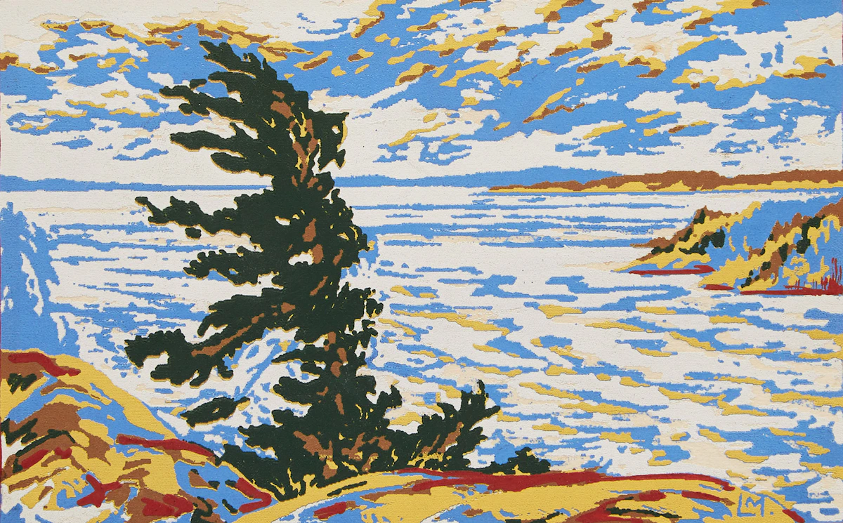 Canadian School, Georgian Bay (after Varley), colour silkscreen