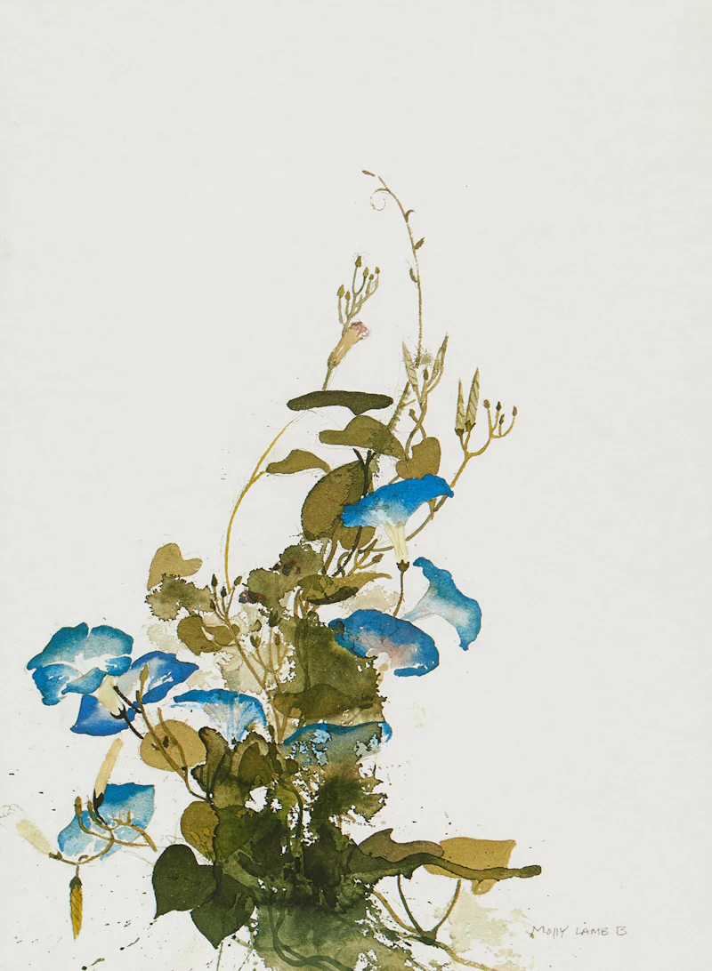 Pair of Floral Studies by Molly Lamb Bobak