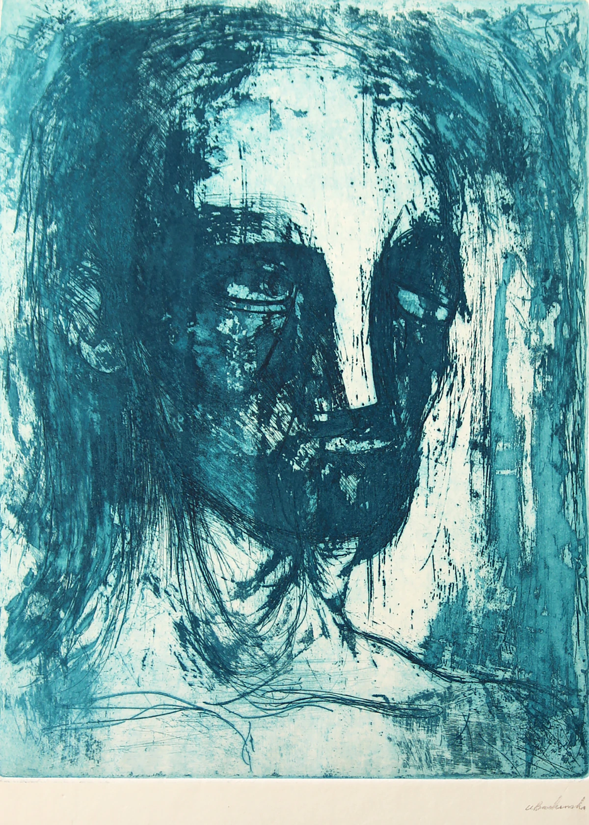 Walter Bachinski, Portrait, etching