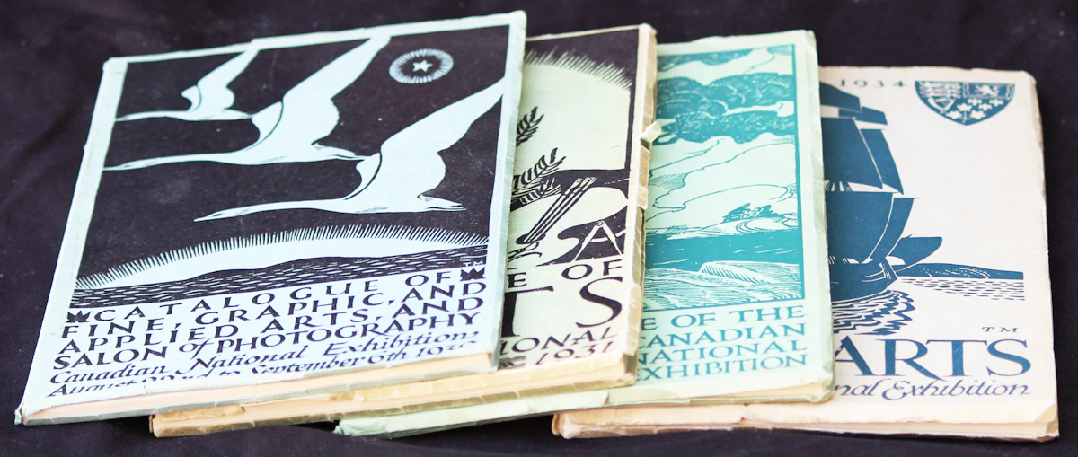 Books and Reference, Canadian National Exhibition Catalogues (1930, 1931, 1933, & 1934), four catalogues