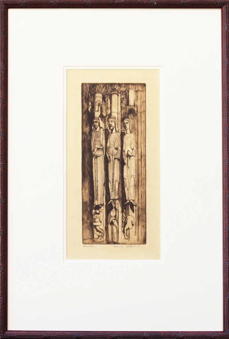 Dorothy Stevens, Chartres, etching - view 2