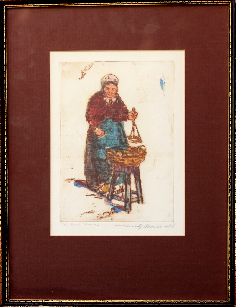 Manly Edward MacDonald, The Fish Vendor, aquatint - view 2