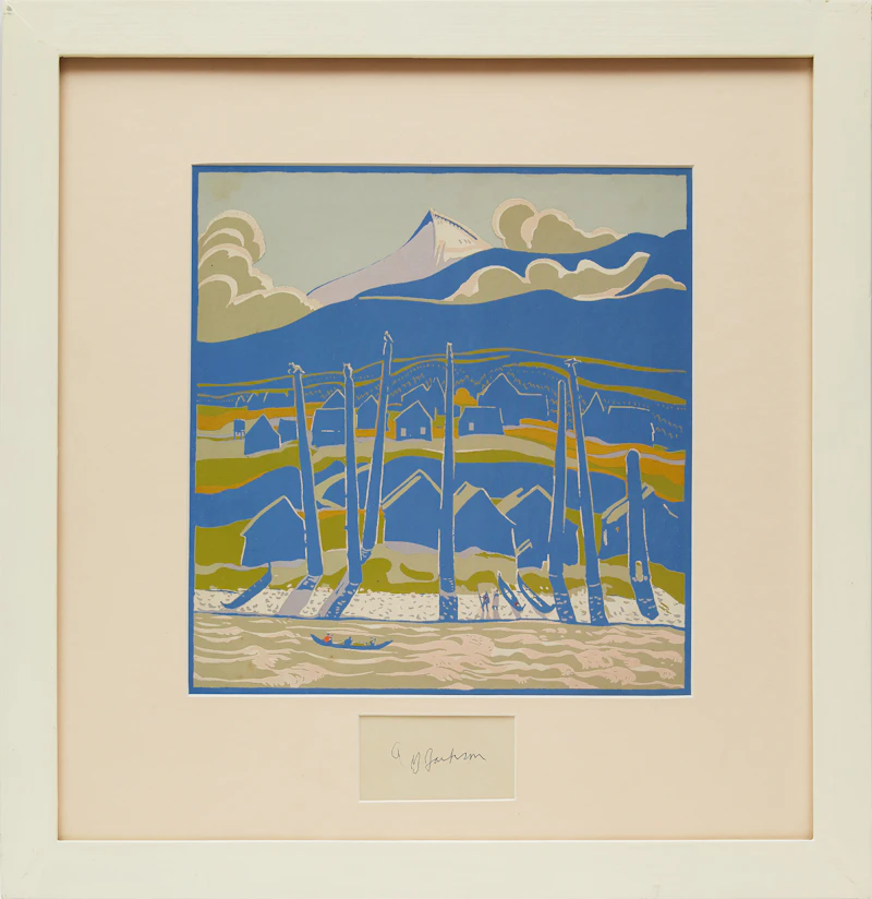 Alexander Young Jackson, Skeena River (The Native Town of Gitsegukla), colour silkscreen - view 2