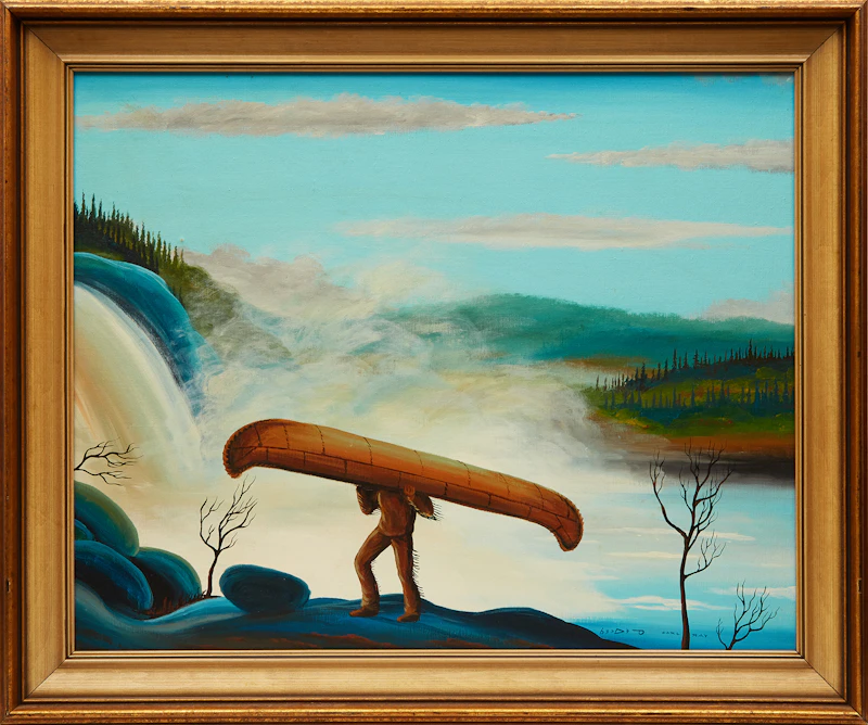 Carl Ray, Portage Scene, oil on canvas - view 2