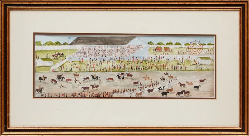 Irene McCaugherty, Wild Cow Milking, Lethbridge, 1960, watercolour, 1985 - view 2