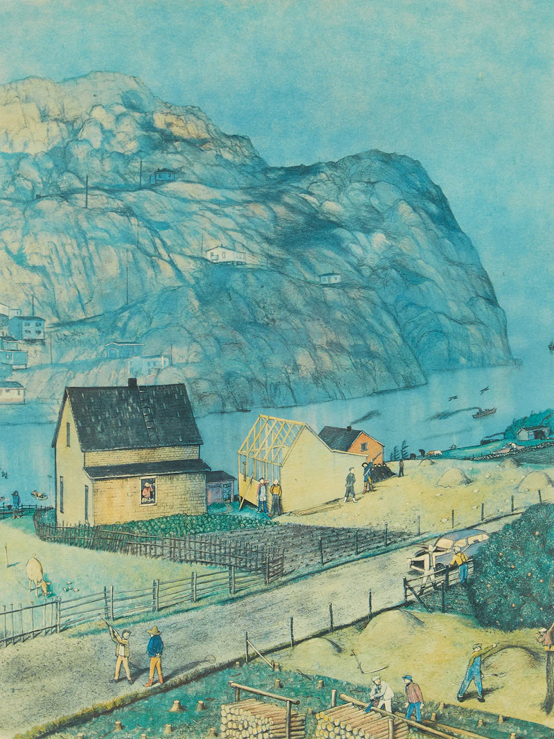 William Kurelek, Newfie Jokes, colour lithograph - view 2