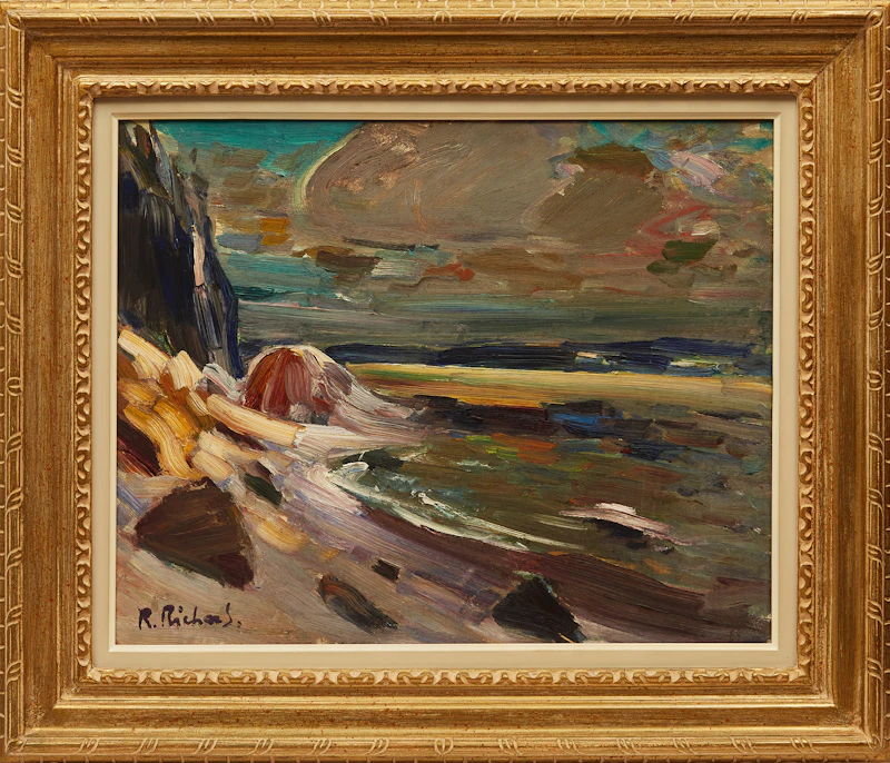 René Richard, Landscape, oil on masonite - view 2