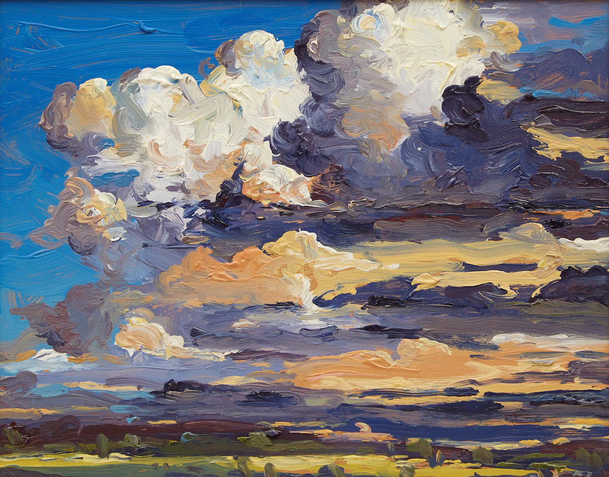 Arto Yuzbasiyan, Passing Storm (Off Airport Rd., Creemore, Ont.), oil on panel
