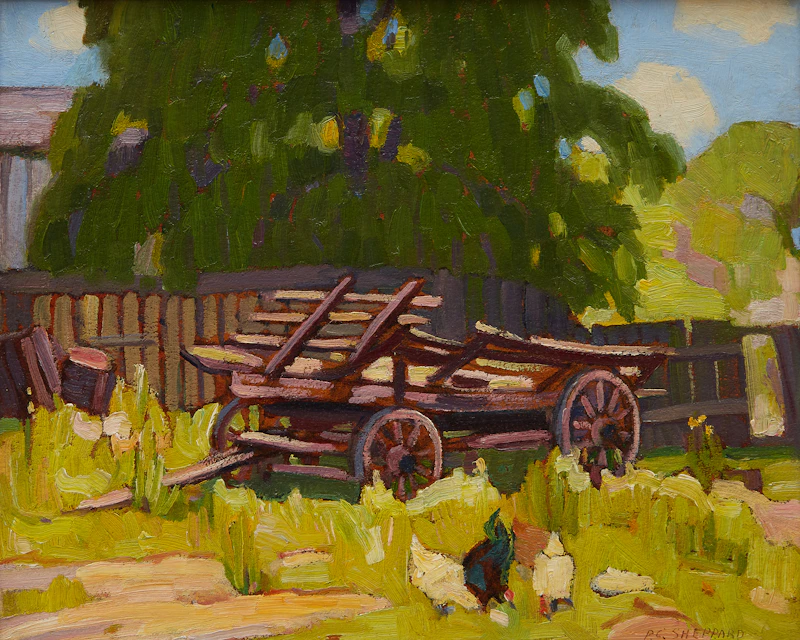 Peter Clapham Sheppard, Cart with Chickens
