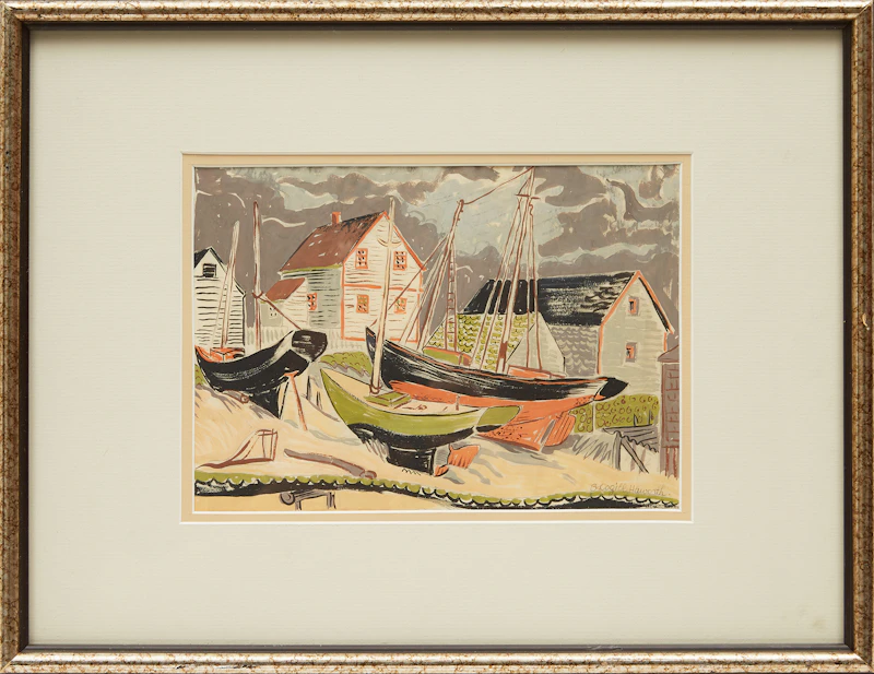 Bobs Cogill Haworth, Port au Persil, gouache on paper - view 2