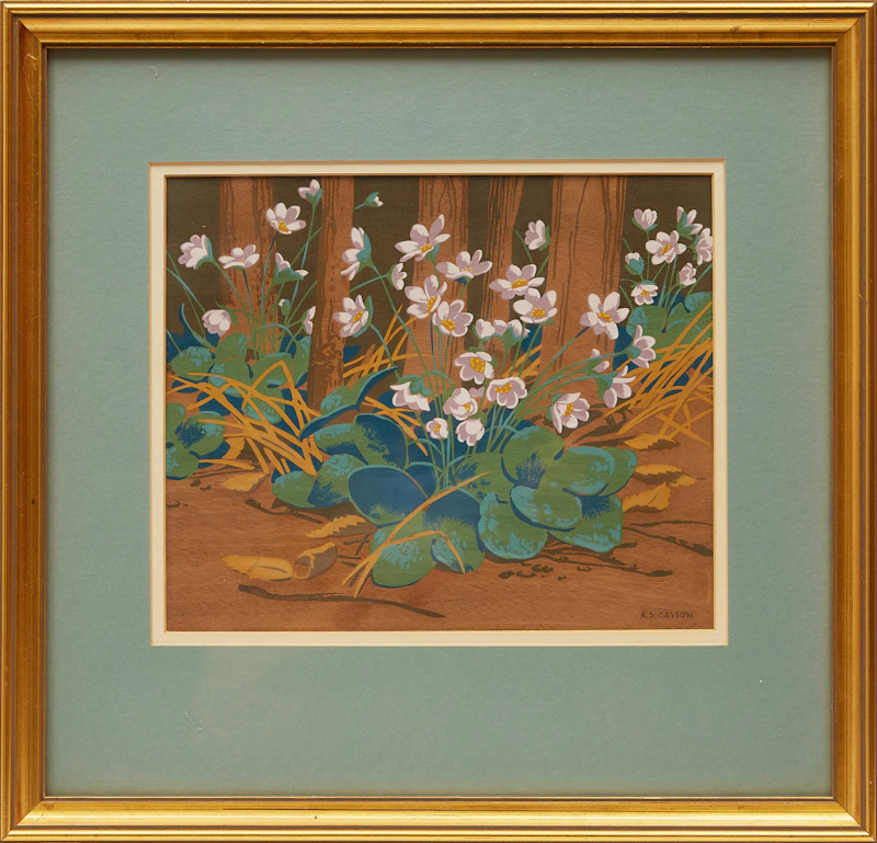 Alfred Joseph Casson, Hepatica Flowers, colour silkscreen - view 2