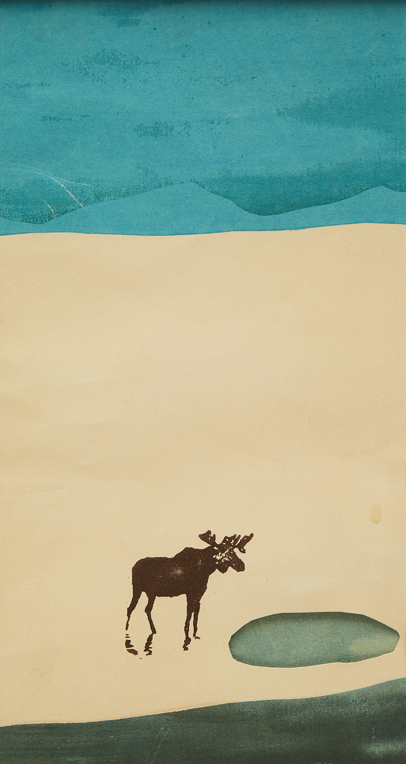 Moose in Landscape by Charles Pachter