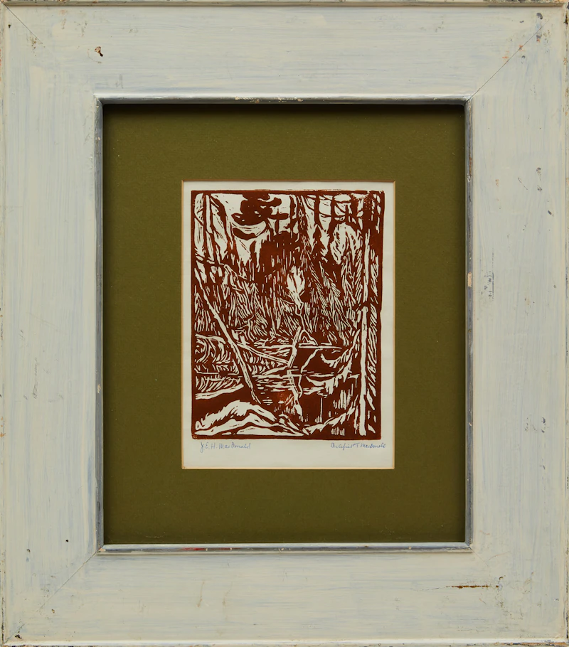 James Edward Hervey MacDonald, Beaver Pond, Algoma, woodcut - view 2