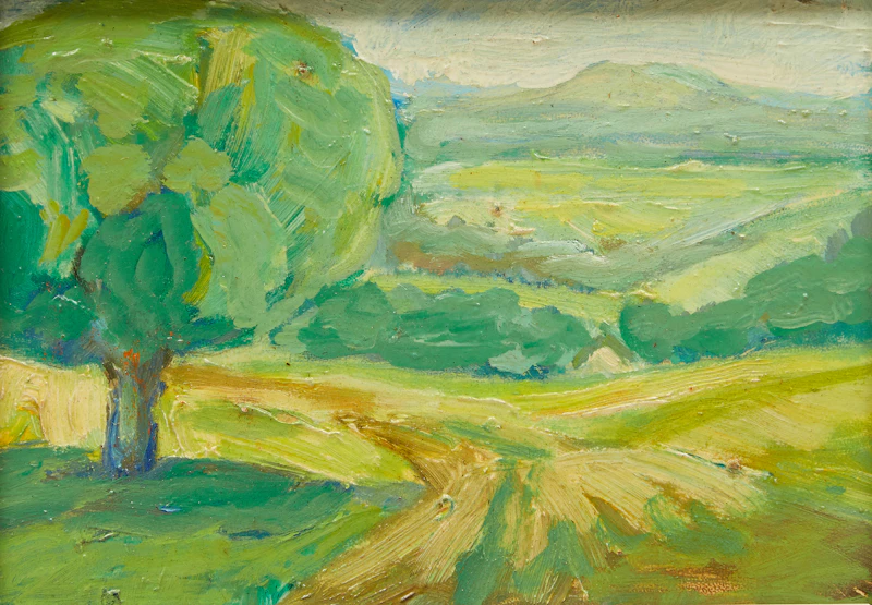 Jean Constantineau, Three Quebec Landscapes, three oils on masonite - view 2