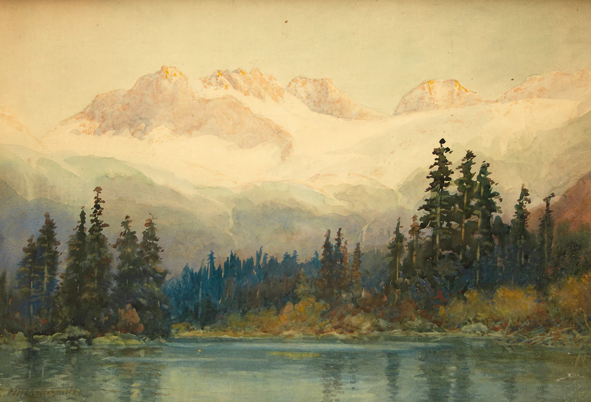 Frederic Marlett Bell-Smith, Early Morning in the Selkirks, watercolour
