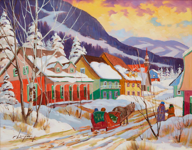 Claude Langevin, Quebec Landscape, oil on canvas - view 2
