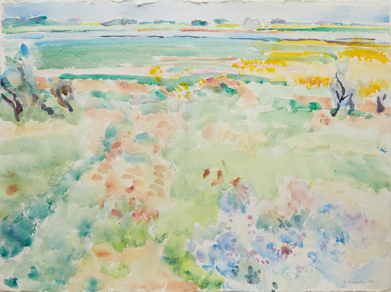 Dorothy Elsie Knowles, Near Roseburn, watercolour, 1980 - view 2
