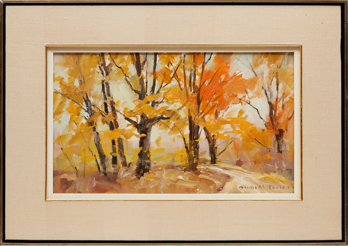 Douglas Ferguson Elliott, Maples in October, oil on board