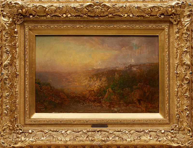 Otto Reinhold Jacobi, Valley Landscape, oil on board, 1887 - view 2