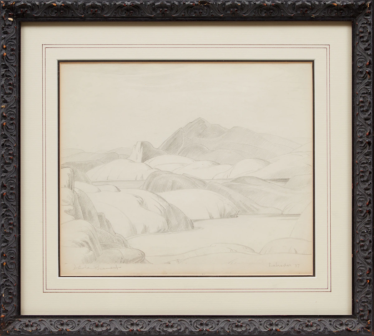 Thomas Harold Beament, Labrador, graphite drawing, 1937